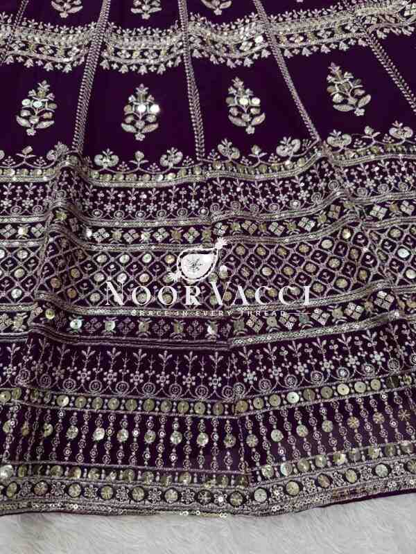 Premium Faux Georgette Lehenga with 9mm Sequin Work - Image 9