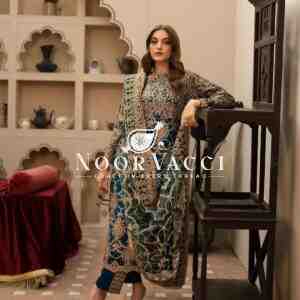 Heavy Faux Georgette Embroidered Partywear Top-Plazzo Set with Dupatta