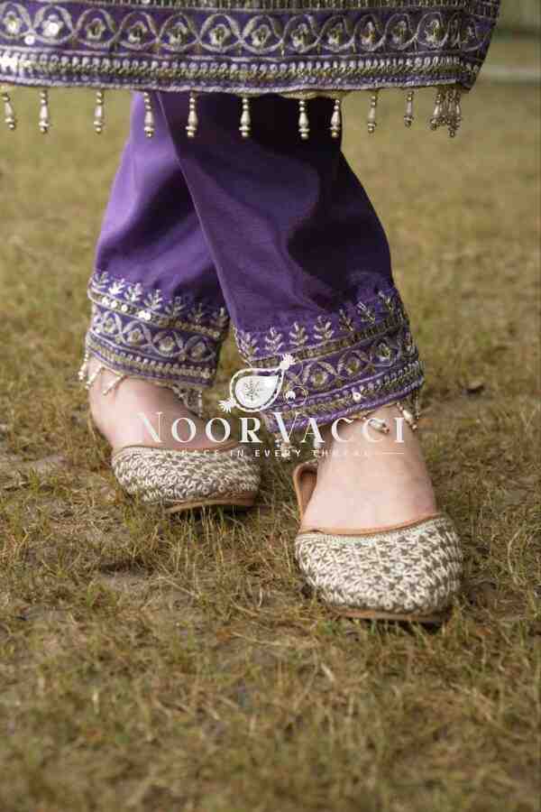 New Designer Embroidered Chinon Suit - Image 5