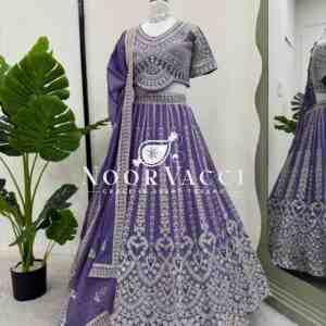 Elegant Faux Georgette Lehenga Set with Coding Dori & Sequin Work