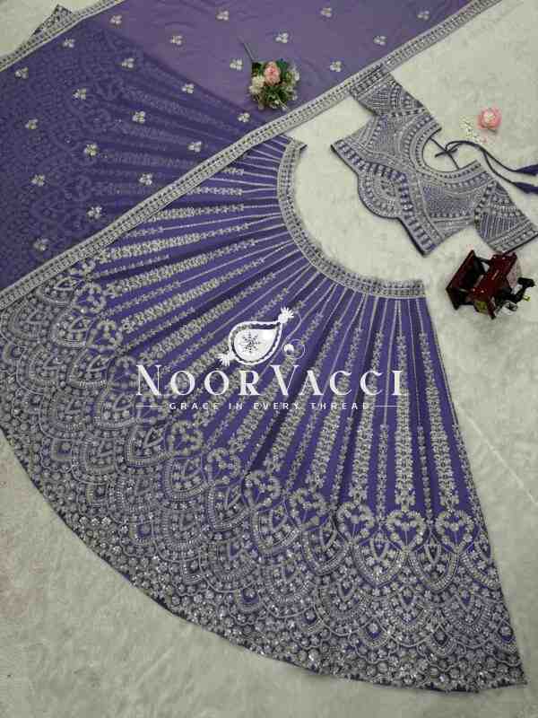 Elegant Faux Georgette Lehenga Set with Coding Dori & Sequin Work - Image 8