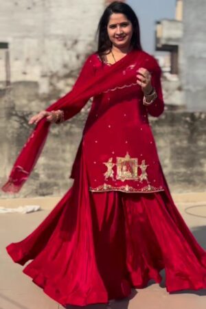 Buy Natural Crepe Silk Lehenga Set with Thread & Sequin Work and Net Dupatta
