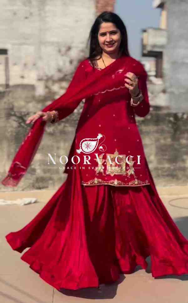 Natural Crepe Silk Lehenga Set with Thread & Sequin Work and Net Dupatta