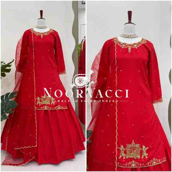 Natural Crepe Silk Lehenga Set with Thread & Sequin Work and Net Dupatta - Image 4