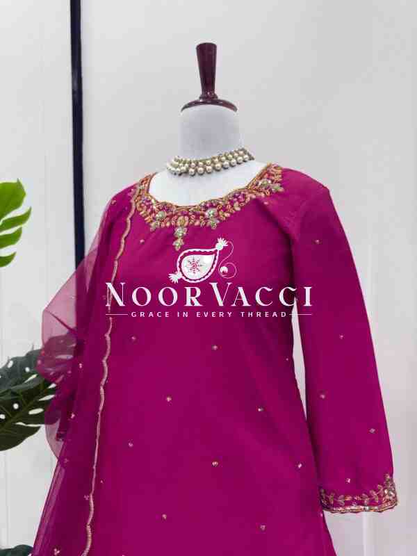 Natural Crepe Silk Lehenga Set with Thread & Sequin Work and Net Dupatta - Image 5