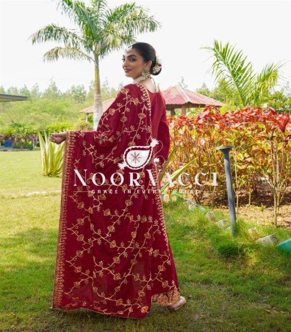 Shop Designer Embroidered Chinon Suit - Image 3