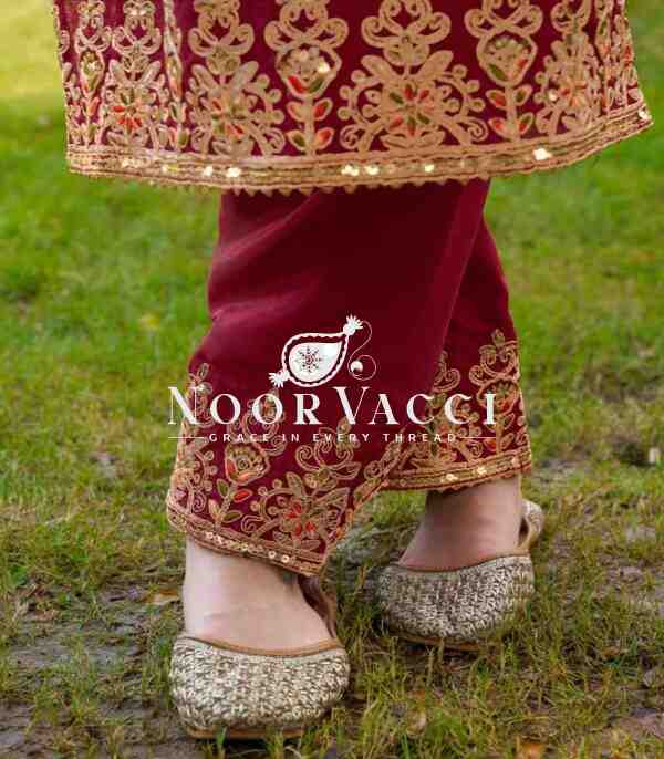 New Designer Embroidered Chinon Suit - Image 6