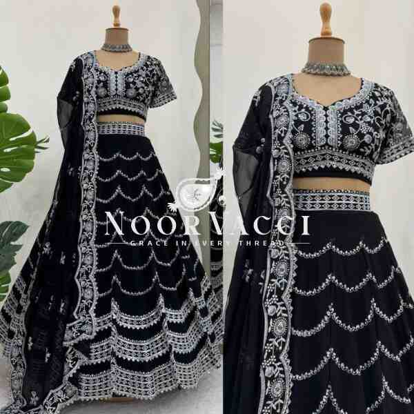 Elegant Semi-Stitched Lehenga Set in Faux Georgette with Thread and Sequin Work - Image 2
