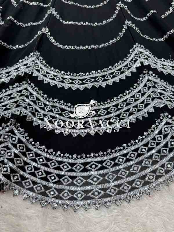 Elegant Semi-Stitched Lehenga Set in Faux Georgette with Thread and Sequin Work - Image 10