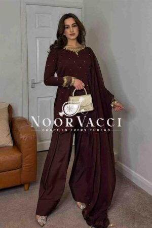 Shop Maska Cotton Embroidered Farshi Salwar Set with Dupatta