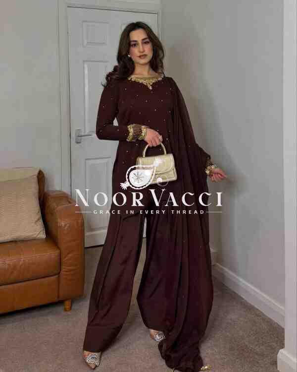 Maska Cotton Embroidered Farshi Salwar Set with Dupatta