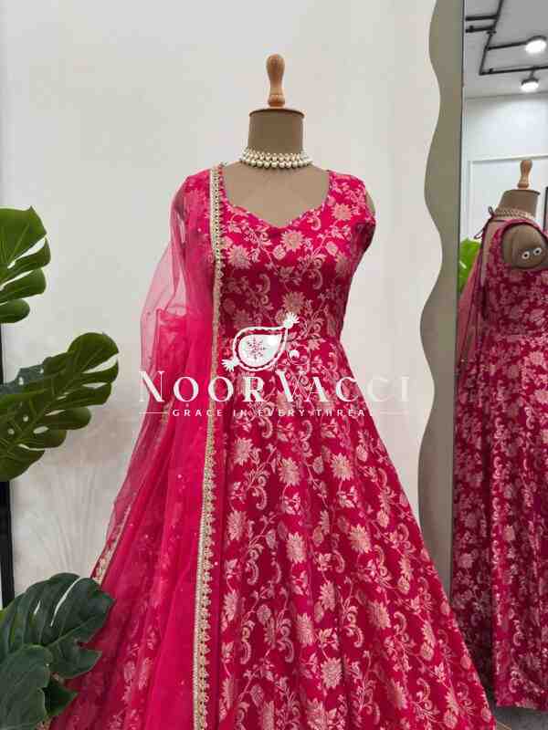 Lehenga Saree with Ruffle Style and Sequins Embroidery - Image 4