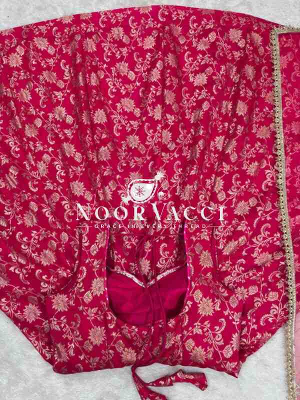 Lehenga Saree with Ruffle Style and Sequins Embroidery - Image 6