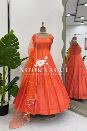 Buy Jequard Silk Top with Cotton Micro Pent and Butterfly Net Dupatta