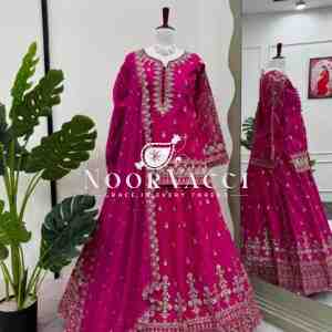Simmer Silk Top Lehenga with Sequin Work and Faux Georgette Dupatta