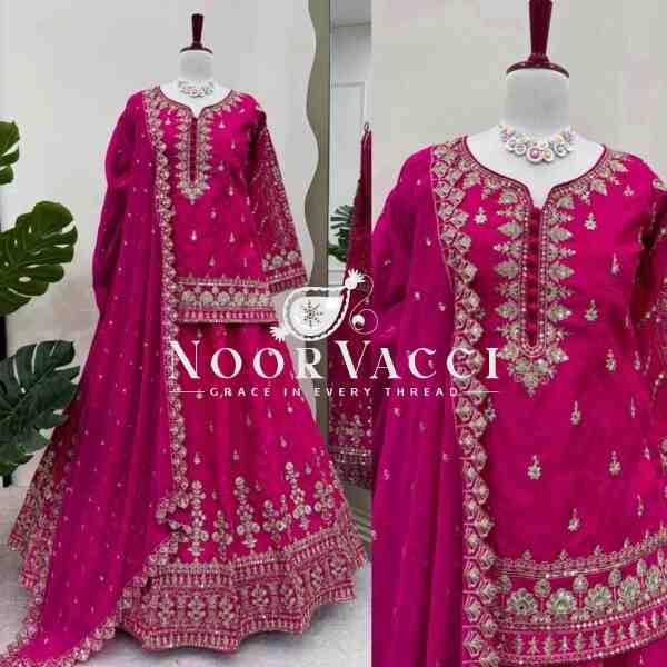 Simmer Silk Top Lehenga with Sequin Work and Faux Georgette Dupatta - Image 2