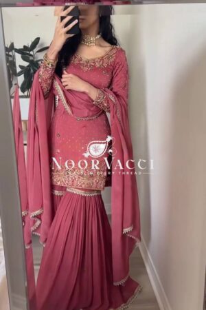 Buy Gold Crush Embroidered Plazzo Set with Dupatta