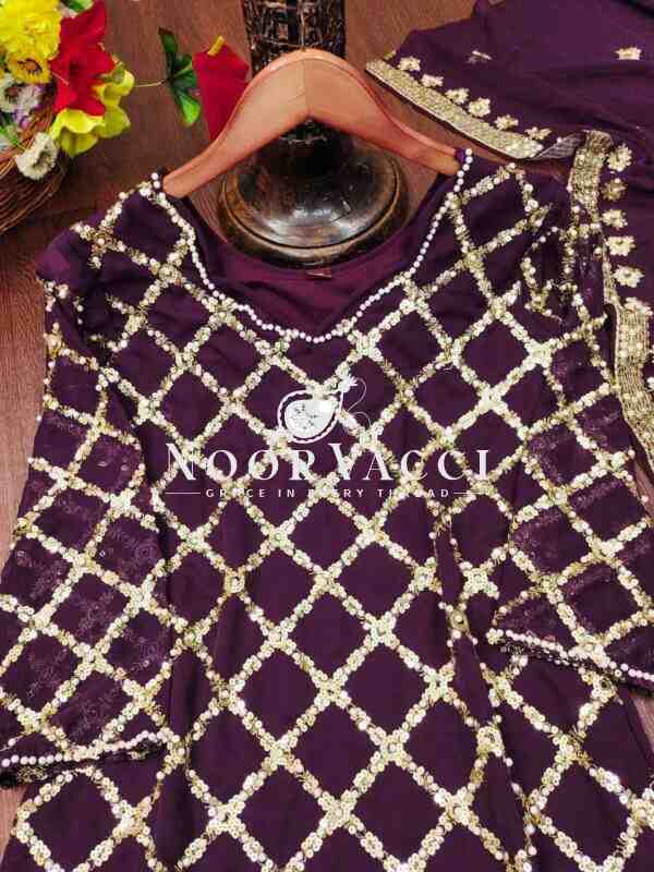 Elegant Fox Georgette Suit with Rivet Moti & Sequin Embroidery – 5 Stunning Colors - Image 7