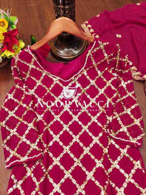 Elegant Fox Georgette Suit with Rivet Moti & Sequin Embroidery – 5 Stunning Colors - Image 15