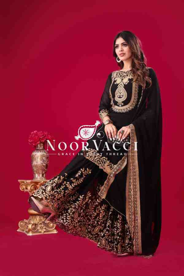 Blooming Faux Georgette Embroidered Plazzo Set - Image 3