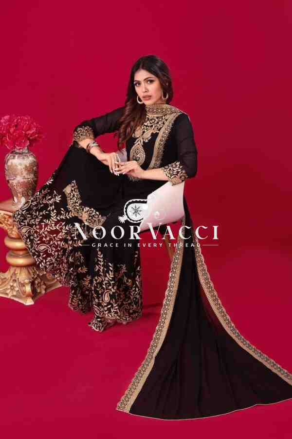 Blooming Faux Georgette Embroidered Plazzo Set - Image 4