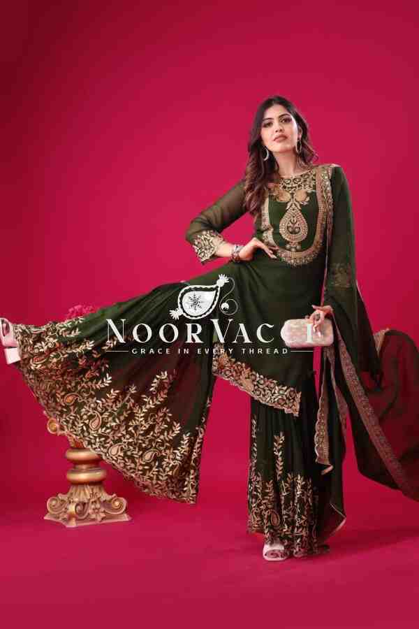 Blooming Faux Georgette Embroidered Plazzo Set - Image 5