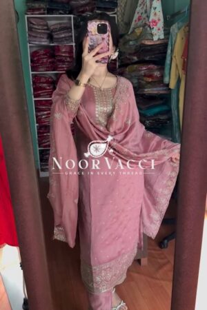 Buy Chinnon Silk Embroidered Festival Set