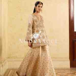 Chinon Silk Eid Special Set with Plazo and Cutwork Organza Dupatta