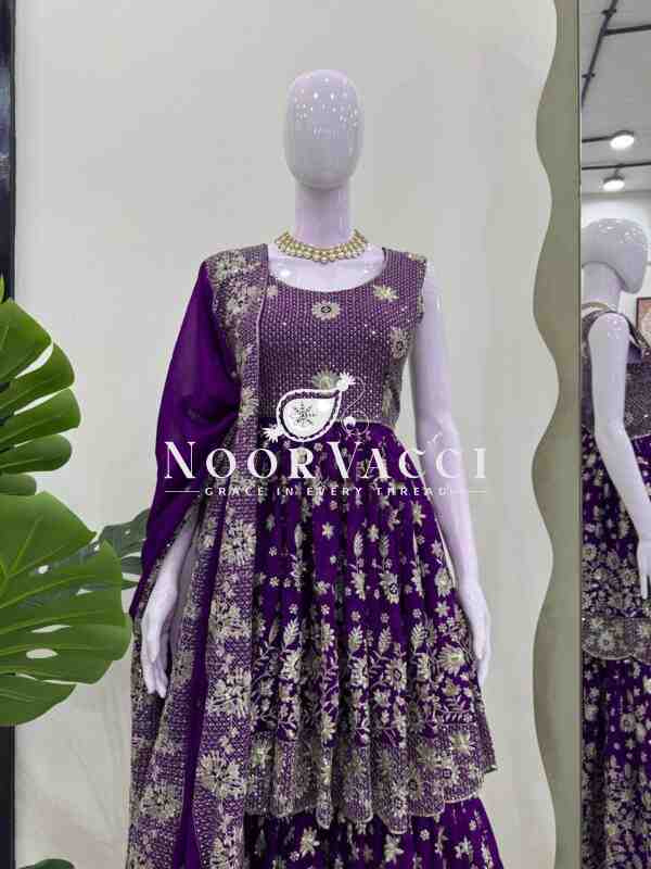 Eid Special Foux Georgette Sharara Set with Sequin Dupatta - Image 6