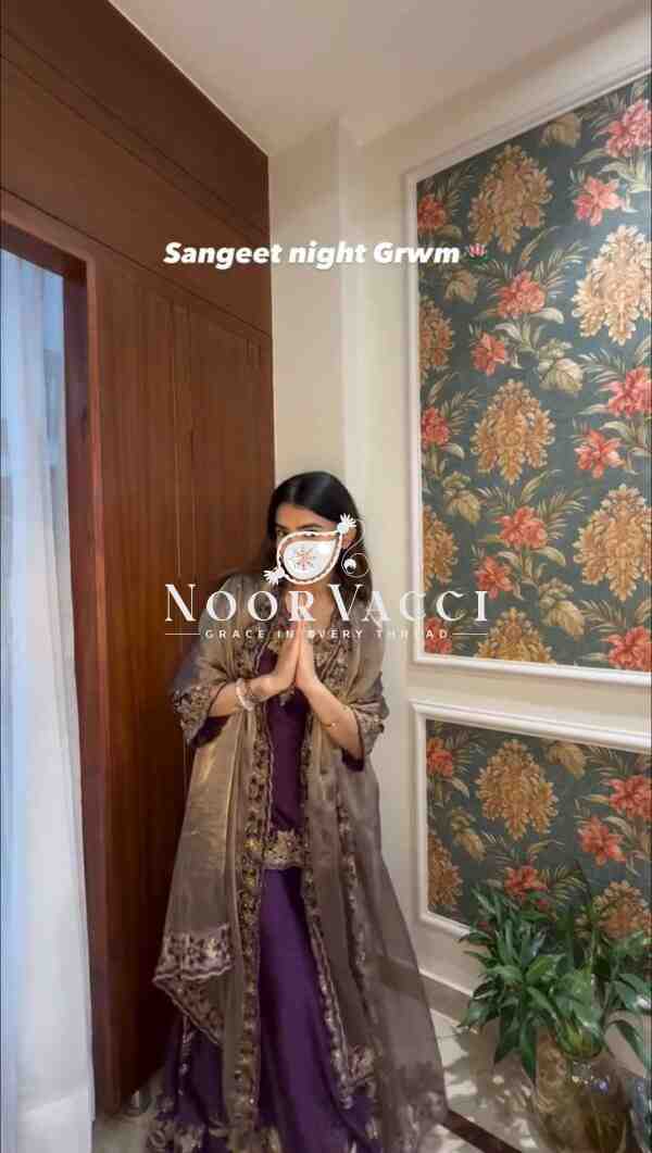 Pure Chinnon Embroidered Plazzo Set - Image 5