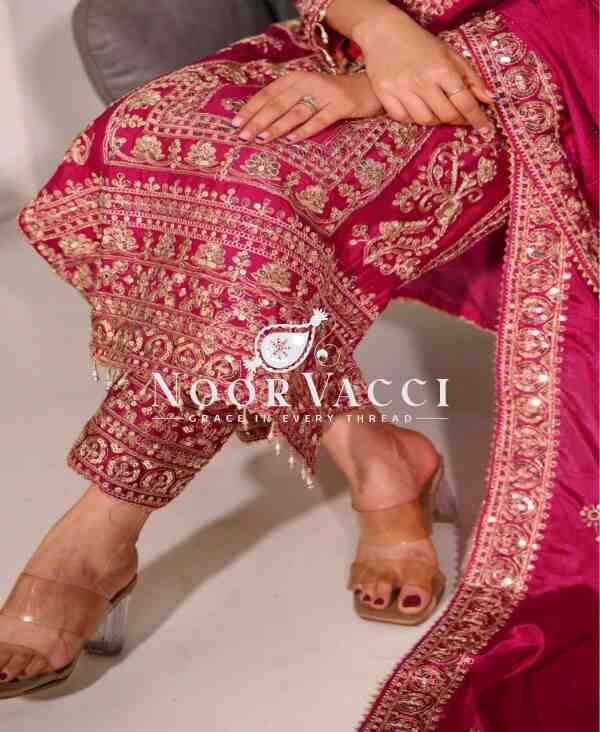 Graceful Chinon Suit with Coding Sequin Embroidery – 5 Elegant Colors - Image 5