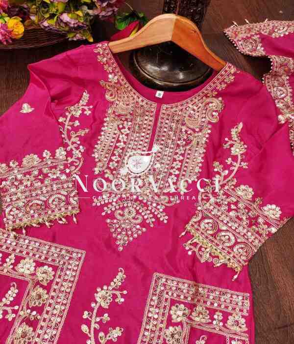 Graceful Chinon Suit with Coding Sequin Embroidery – 5 Elegant Colors - Image 6