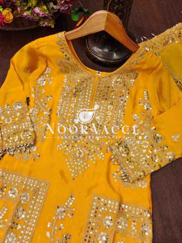 Graceful Chinon Suit with Coding Sequin Embroidery – 5 Elegant Colors - Image 14