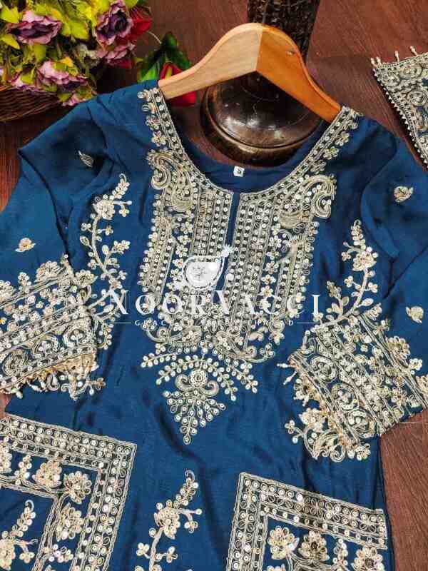 Graceful Chinon Suit with Coding Sequin Embroidery – 5 Elegant Colors - Image 10