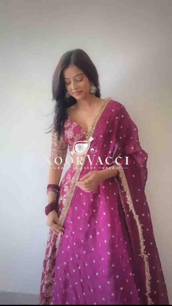 Semi-Stitched Jacquard Lehenga Set with Thread and Sequin Embroidery and Fancy Lace Dupatta - Image 4