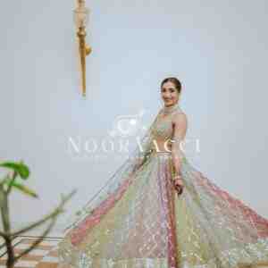 Semi-Stitched Fox Georgette Lehenga Set with 9mm Sequin Thread Work and Fancy Lace Dupatta