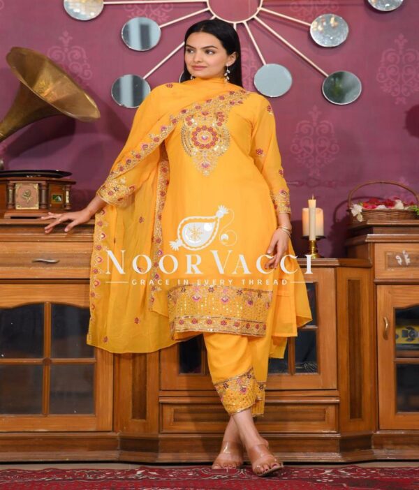 Buy Elegant Fox Georgette Suit with Sequin Embroidery – Premium Designer Look