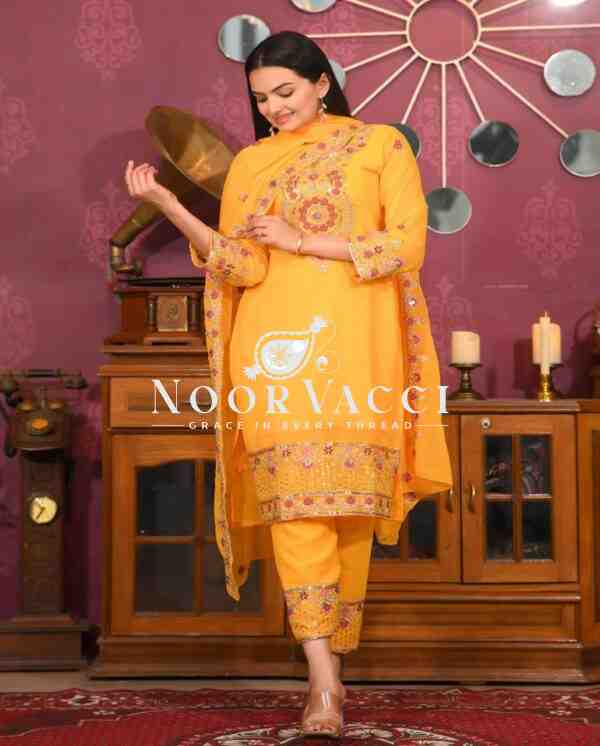 Elegant Fox Georgette Suit with Sequin Embroidery – Premium Designer Look - Image 4