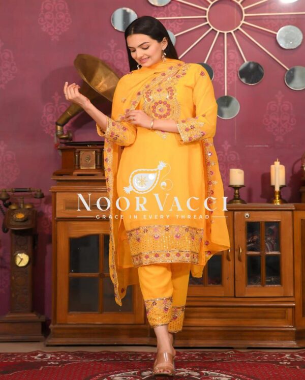Buy Elegant Fox Georgette Suit with Sequin Embroidery – Premium Designer Look - Image 4