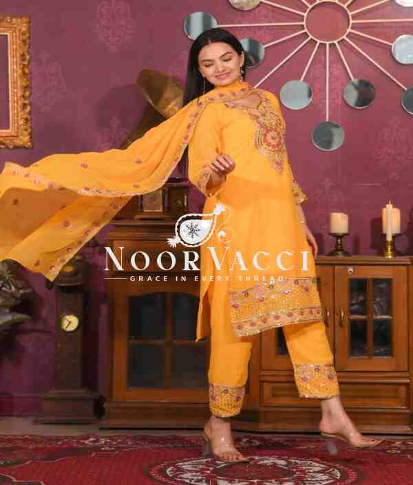 Elegant Fox Georgette Suit with Sequin Embroidery – Premium Designer Look - Image 5