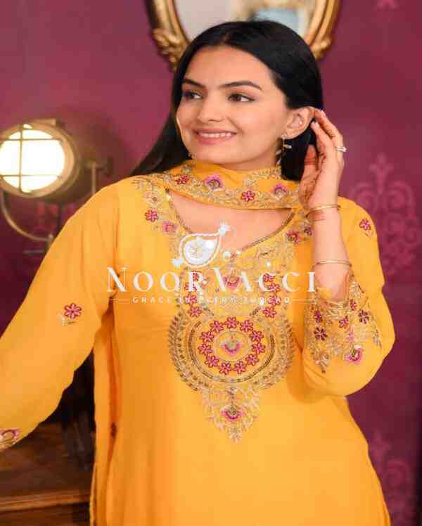 Elegant Fox Georgette Suit with Sequin Embroidery – Premium Designer Look - Image 7
