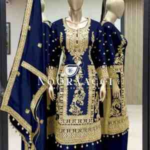 Pure Chinnon Silk Embroidered Plazzo Set