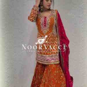 Eid Special Foux Georgette Sharara Suit with Sequin Dupatta