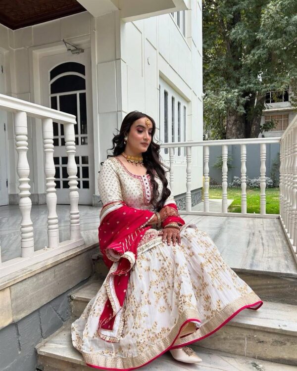 Shop Eid Special Foux Georgette Sharara Suit with Sequin Dupatta