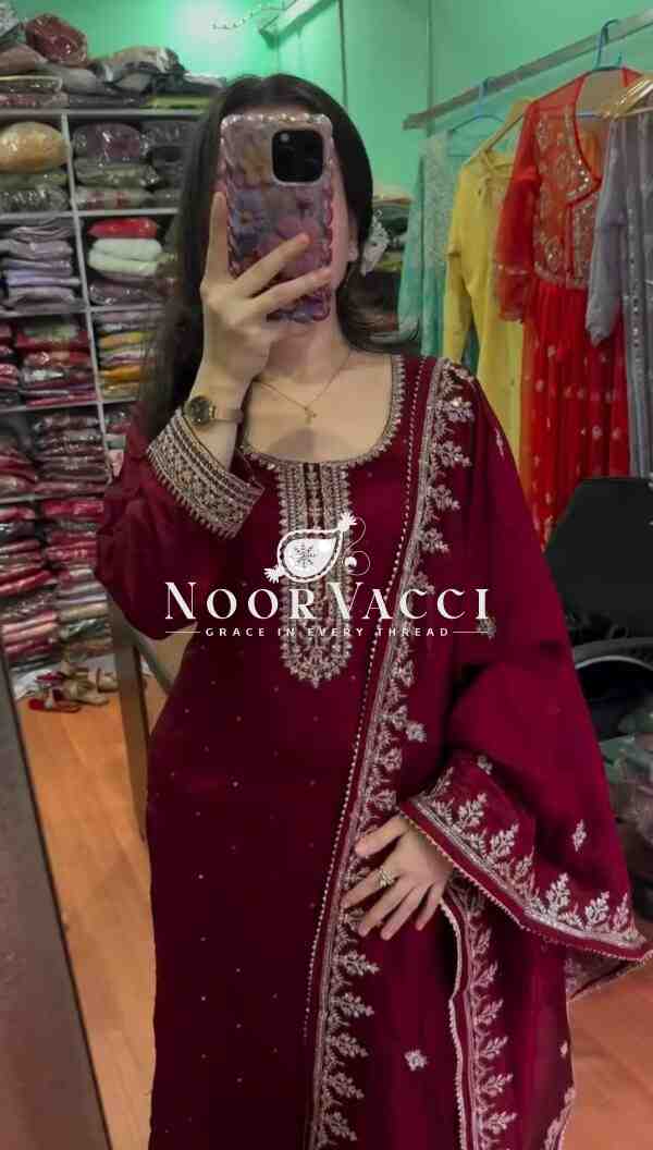 Chinnon Silk Embroidered Festival Wear Set - Image 5