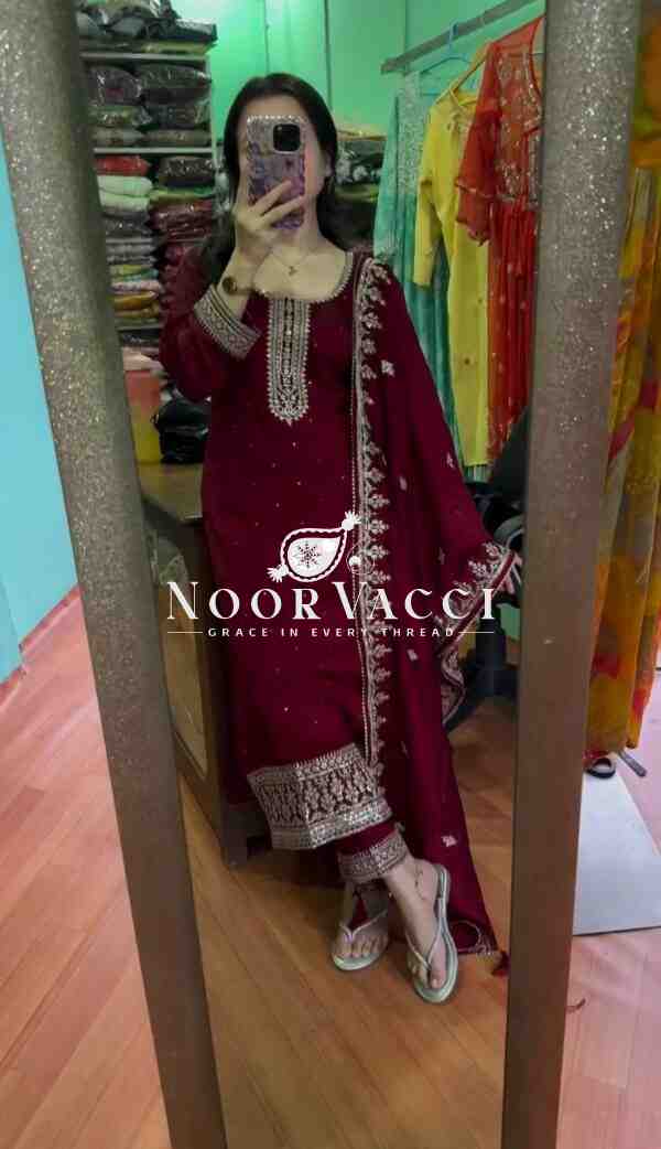 Chinnon Silk Embroidered Festival Wear Set - Image 2