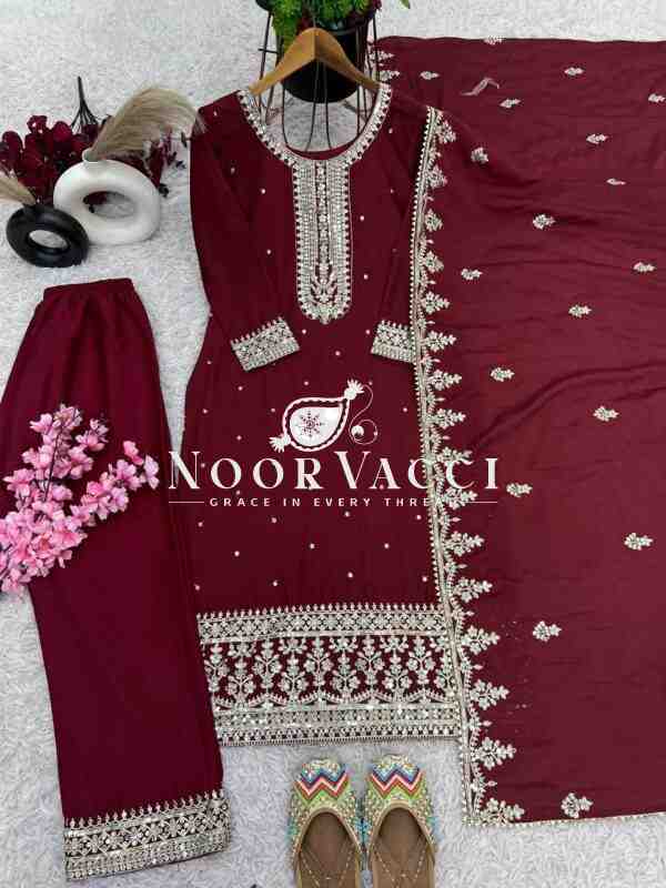 Chinnon Silk Embroidered Festival Wear Set - Image 7