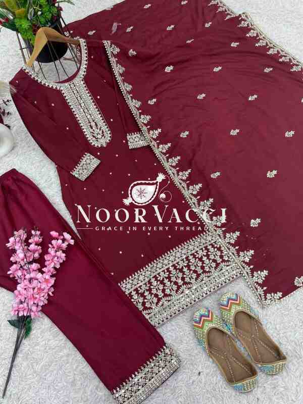 Chinnon Silk Embroidered Festival Wear Set - Image 6