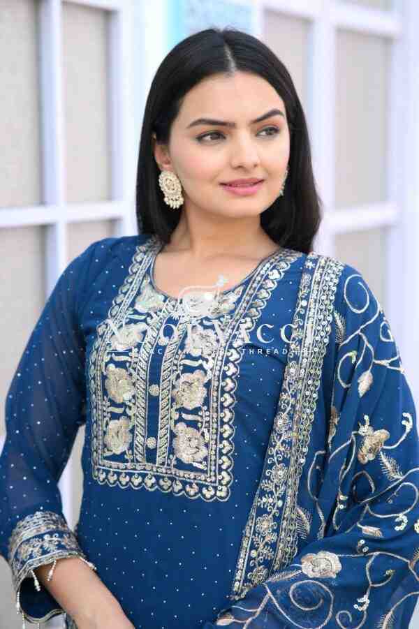Elegant Fox Georgette Suit with Sequence & Stone Embroidery – Premium Designer Wear - Image 8