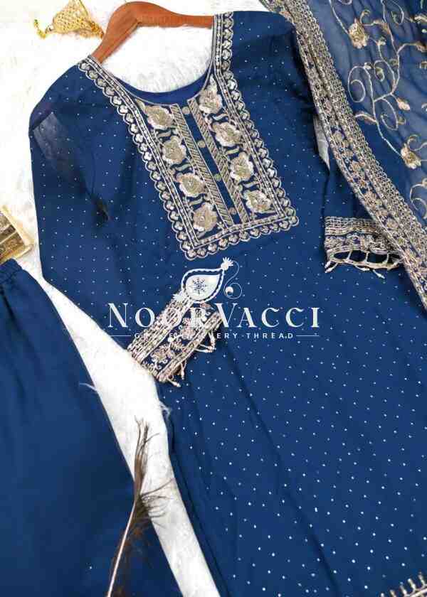 Elegant Fox Georgette Suit with Sequence & Stone Embroidery – Premium Designer Wear - Image 5